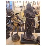 A Group of 6 Bronze Statues.