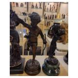 A Group of 6 Bronze Statues.