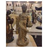 A group of 4 Bronze/Metal Statues of Maidens/Ladies.