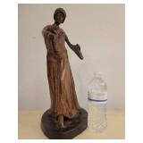 17 1/2" tall Metal/Bronze Lady Statue.