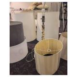 A large lot of lamps (as is) and shades (good condition).