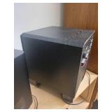 A group of 3 Sub Woofers / Speakers. Velodyne, Harmon Kardon, etc.