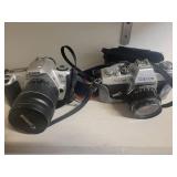 2 Cameras: Canon Rebel 2000 EOS & Canon EX Auto with lenses.
