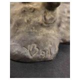 A Bronze Statue of of Ebenezer Scrooge: Candle Holder.