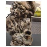 A Bronze Statue of of Ebenezer Scrooge: Candle Holder.