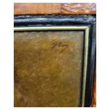 A reproduction painting on wood of Felix Schlesinger