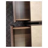 A pair of 2 Drawer Modern Nightstands.