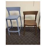 A Calligaris Plastic Stool and Chair.