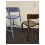 A Calligaris Plastic Stool and Chair.