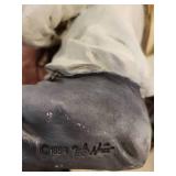 A group of items for sale: Large Brass Crane Bird, Cast Iron Dog, Decorative Box etc.