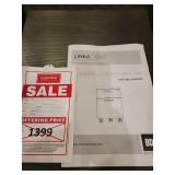 A 2 Drawer Lockable File Cabinet on wheels by BDI.