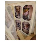 A collection of Asian themed  Items: Puppets, Photo Albums and Decor items.