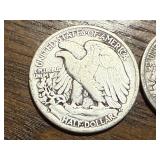 2 - 1943 Walking Liberty Half Dollars