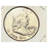 1957 & 1963 Franklin Half Dollars