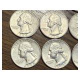10 Silver Washington Quarters