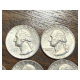10 Silver Washington Quarters