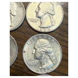 10 Silver Washington Quarters
