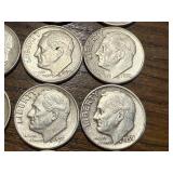 20 Silver Roosevelt Dimes