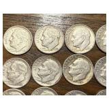 20 Silver Roosevelt Dimes