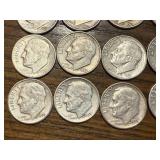 20 Silver Roosevelt Dimes