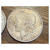 2 - 1921 D Morgan Dollars