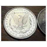 2 - 1921 D Morgan Dollars