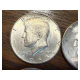 5 - 1965 Kennedy Half Dollars (40% Silver)