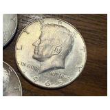 5 - 1965 Kennedy Half Dollars (40% Silver)