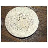 1908 & 1912 Barber Half Dollars