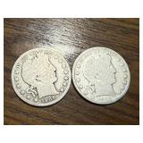 1905 & 1906 Barber Half Dollars