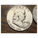 1952 & 1959 Franklin Half Dollars