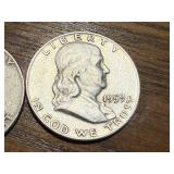 1952 & 1959 Franklin Half Dollars