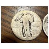 2 Standing Liberty Silver Quarters