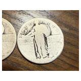 2 Standing Liberty Silver Quarters