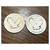 2 Standing Liberty Silver Quarters