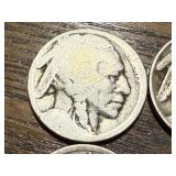 3 Buffalo & 3 Liberty V Nickles