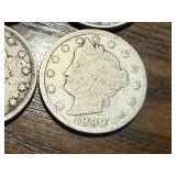3 Buffalo & 3 Liberty V Nickles