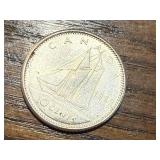 2 Silver Canadian Quarters & 1 Silver Canadian Dime