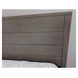 ML - Queen Bed Frame with Headboard and Footboard, Gray Finish