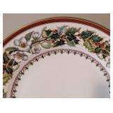 LL - Set of 12 Spode Christmas Rose Fine Bone China Dinner Plates, Serving Platters and More