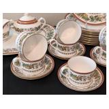 LL - Set of 12 Spode Christmas Rose Fine Bone China Dinner Plates, Serving Platters and More