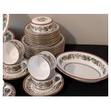 LL - Set of 12 Spode Christmas Rose Fine Bone China Dinner Plates, Serving Platters and More