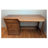 ML - Lexington Oak Desk with Drawers and Brass Hardware