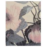 ML - Framed Floral Art Print with Pink and Blue Flowers