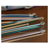 ML - Assorted Yarn and Knitting Needle Collection in Storage Bin