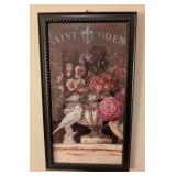 BR - Set of 4 Framed French Floral Prints Wall Art