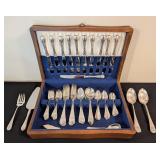 LL - Birks Queen Mary Silver Plated Flatware Set, Service for Twelve (Missing Some Spoons)