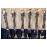 LL - Birks Queen Mary Silver Plated Flatware Set, Service for Twelve (Missing Some Spoons)