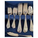 LL - Birks Queen Mary Silver Plated Flatware Set, Service for Twelve (Missing Some Spoons)
