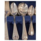 LL - Birks Queen Mary Silver Plated Flatware Set, Service for Twelve (Missing Some Spoons)